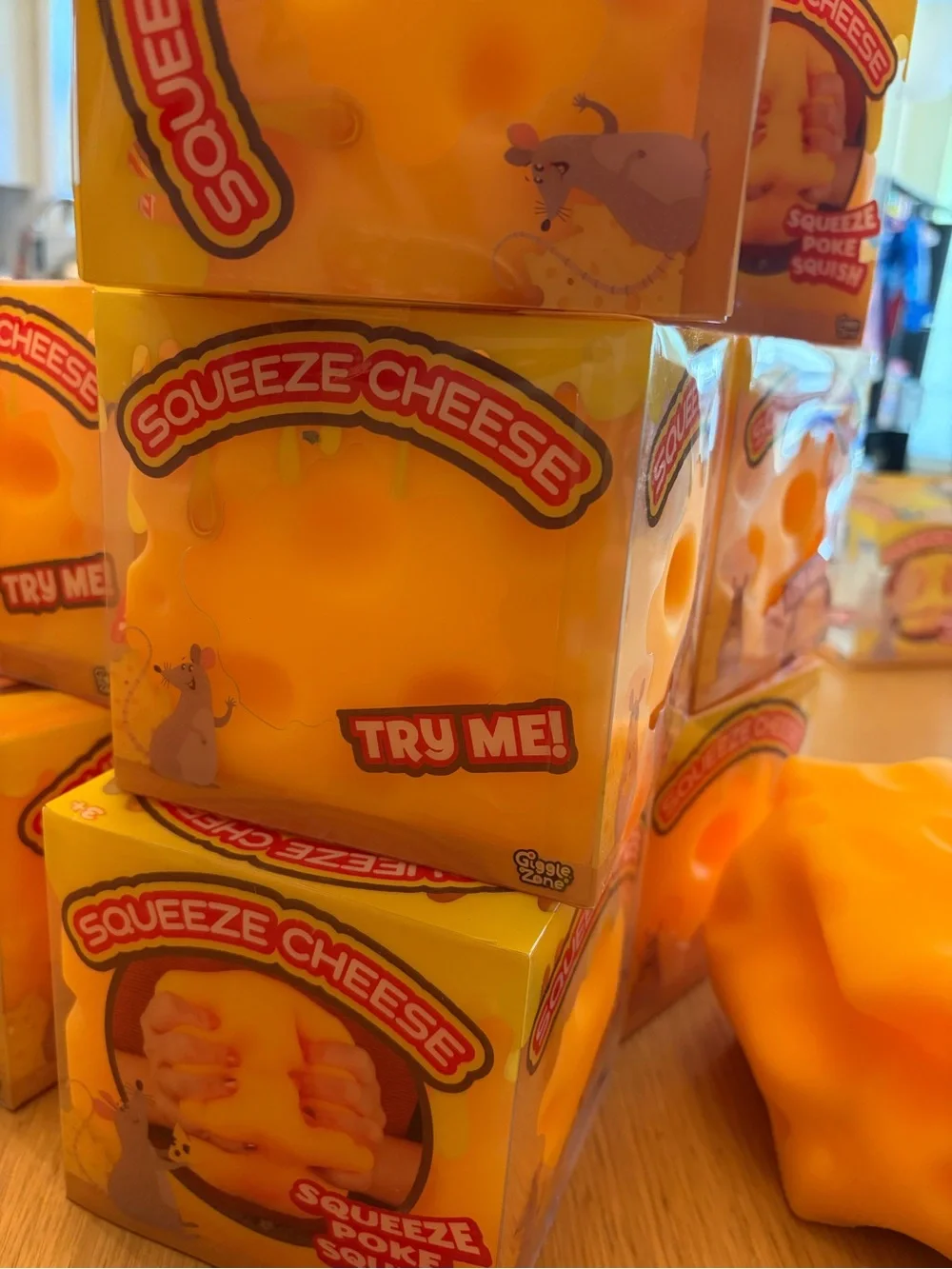 Squeeze Cheese Sensory Plush Toy - Yellow